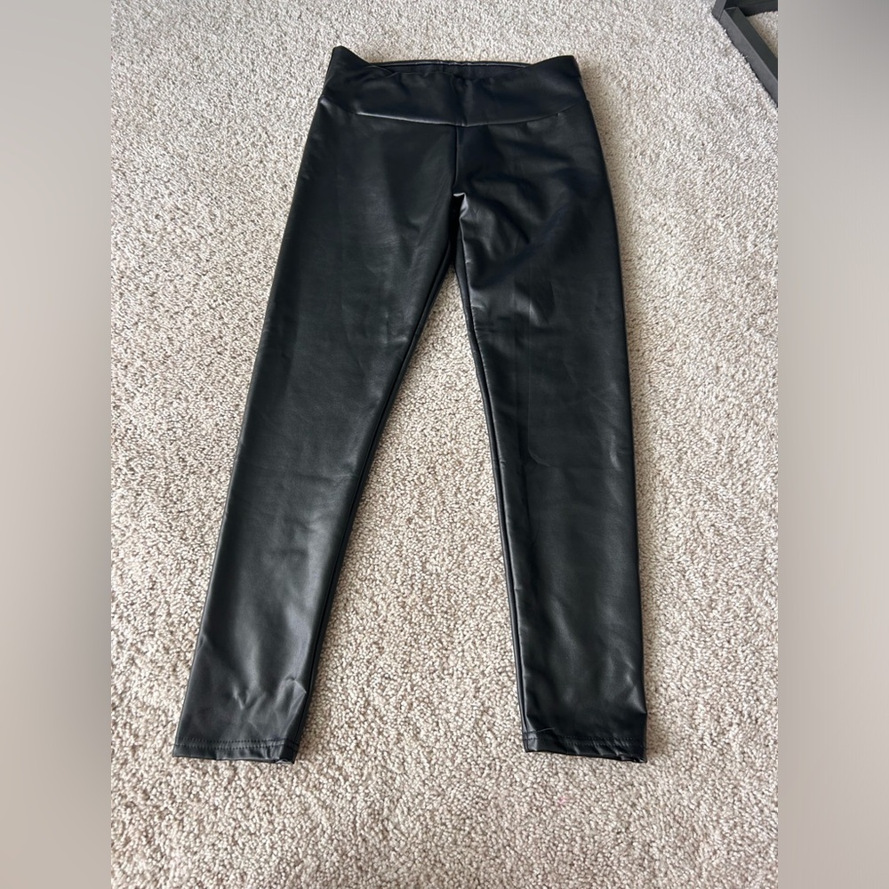 Faux leather pants